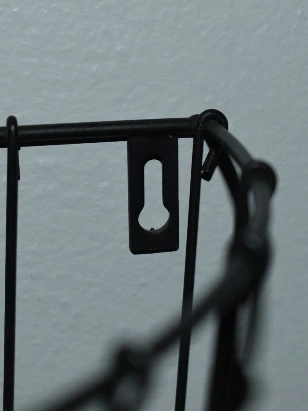 Vintage Black Metal Hanging Potato Basket Rustic Country Farmhouse Kitchen Decor
